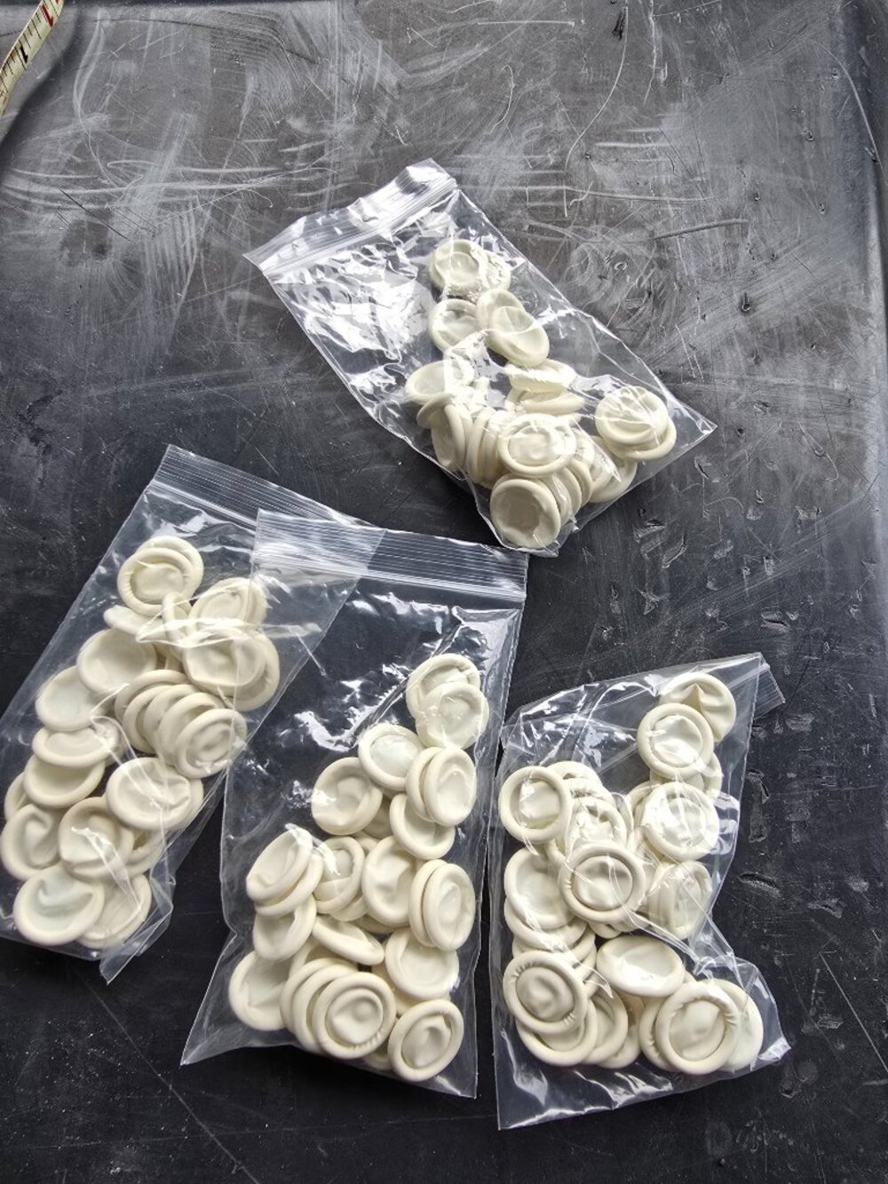 Lot of White Rubber Finger Cots - Protective Covers for Electronics and Crafting